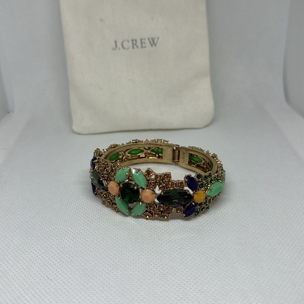 J.Crew Rhinestone Clasp Statement Bracelet - Picture 3 of 7